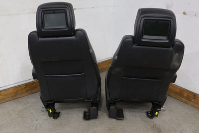 10-13 Range Rover Sport Leather OEM Seat Set (Ivory & Ocean) W/ TV Headrests