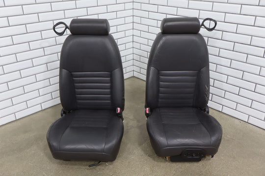 99-04 Ford Mustang Cobra Convertible Leather Seat Set (Front/Rear) Dark Charcoal