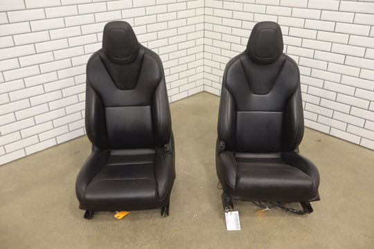 2016-2018 Tesla Model S Next Gen Black Leather/Ventilated Front Seats (Black)