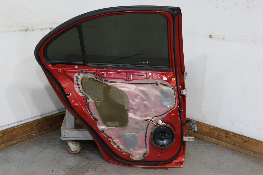 08-15 Mitsubishi Lancer EVO X Rear Left Door W/Glass (Rally Red P26) See Photos