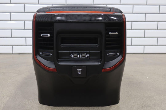 19-22 Ram 1500 Rebel Crew Cab Center Floor Console (Black / Red Trim) W/ Lid