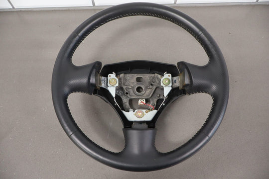 04-05 Mazda Miata NB Black Leather Steering Wheel OEM Light Wear