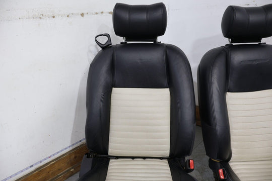 02-05 Ford Thunderbird OEM LH&RH Leather Bucket Seats Set (Black/White) Tested