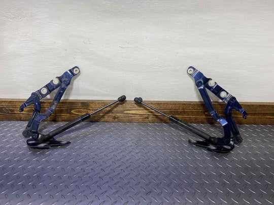 03-04 Audi RS6 Pair Left & Right Trunk Deck Lid Hinges (Mugello Blue Pearl 5W)