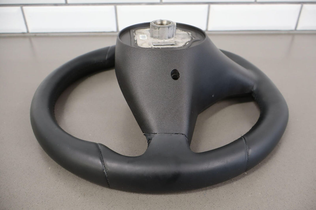 2012 - 2015 Tesla Model S Leather Steering Wheel OEM (Black) See Notes