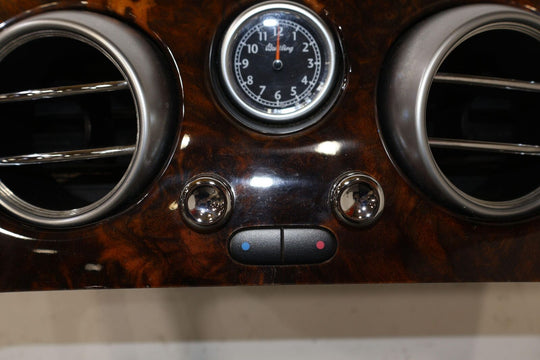 03-10 Bentley Continental GT Radio Trim Bezel (Woodgrain) W/ Clock & Vents