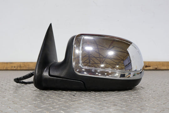 03-06 Cadillac Escalade Left LH Power Door Mirror (Black/Chrome Cap)