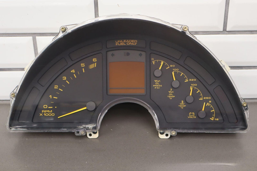 92-93 C4 Corvette OEM Speedometer Instrument Cluster Yellow Lettering