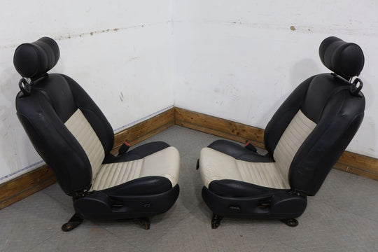 02-05 Ford Thunderbird OEM LH&RH Leather Bucket Seats Set (Black/White) Tested