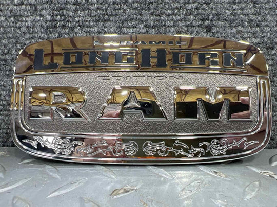 11-18 Ram 2500 Laramie Longhorn Chrome Rear Tailgate Emblem Badge Nameplate