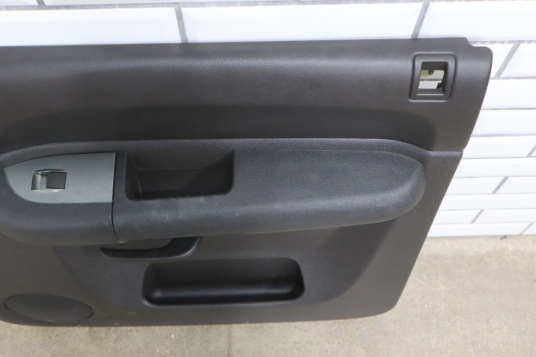 2010-2013 Chevy Silverado Crew Cab Right Rear Interior Door Trim Panel (Ebony)