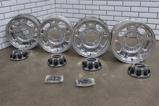 99-06 GMC Sierra Silverado 2500 16x6.5 Aluminum 8 Lug Wheels W/ Caps Set of 4