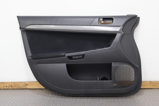 08-13 Mitsubishi Lancer EVO X Front Left Interior Door Trim Panel (Black 80X)