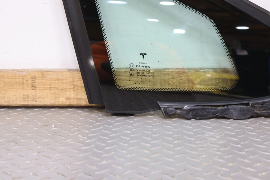 12-20 Tesla Model S Rear Left LH Driver Quarter Glass Window (Glass Only)