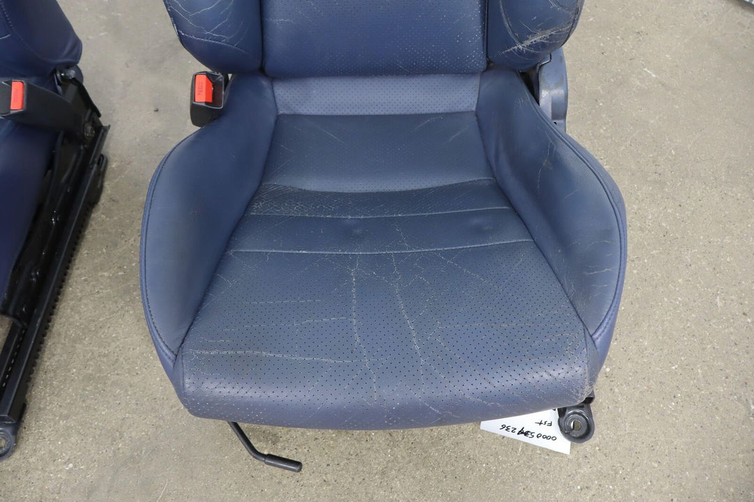 2000-2005 Honda S2000 OEM Leather Bucket Seat Set (Left/Right) Blue