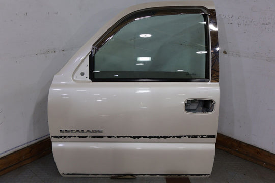 02-06 Cadillac Escalade Front Left LH Door W/Glass (White Diamond 98U) See Notes