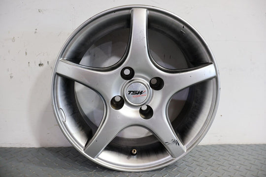 Mazda Miata NB 14x6 TSW Metal 5 Spoke Wheel Set of 4 W/ Center Caps