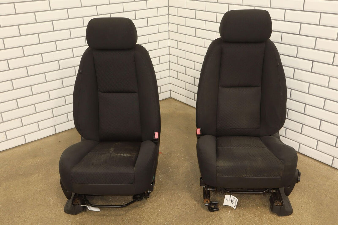 2012-2013 Chevy Silverado Crew Cab Cloth Seat Set (Front/Rear) Ebony OEM