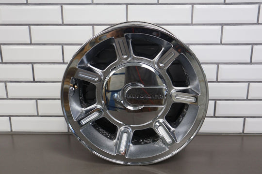 03-07 Hummer H2 Single 17x8.5 OEM Chrome Wheel W/ Cap (Minor Corrosion/Peeling)