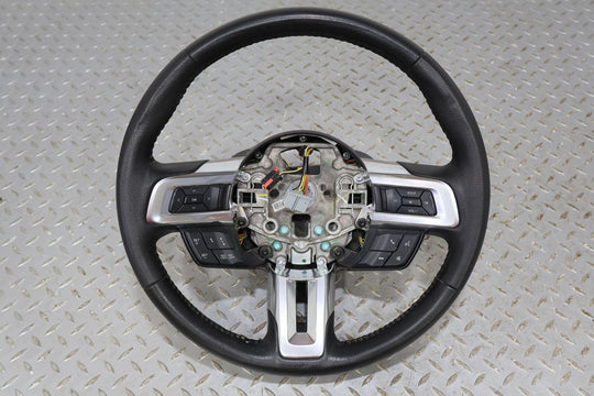 15-17 Ford Mustang GT Leather Steering Wheel (Ebony 41) Manual Trans Mild Wear