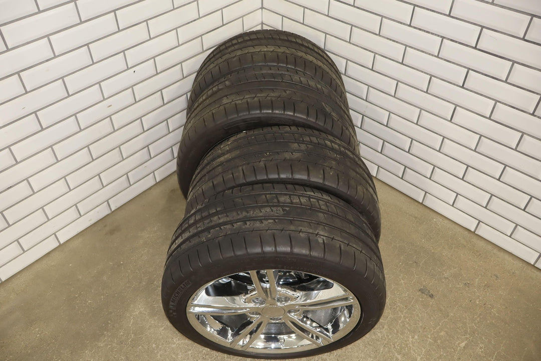 chrome corvette wheels tires c7