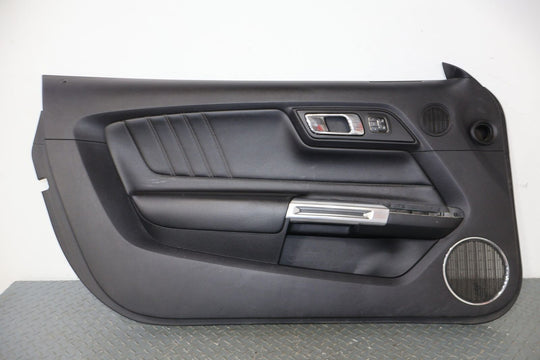 15-20 Ford Mustang GT Left LH Interior Door Trim Panel (Ebony 41/ Aluminum Trim)