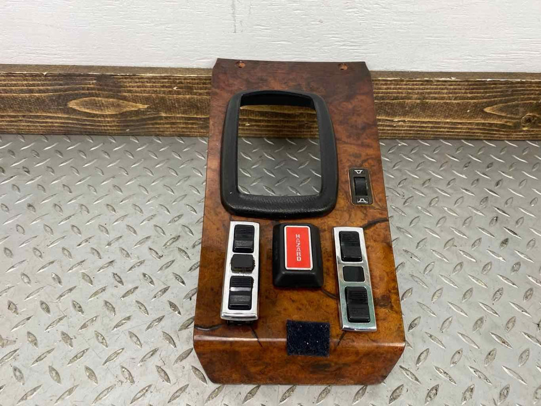 72-81 Mercedes 450SLC C107 R107 Upper Center Console Trim W/Switches (Woodgrain)