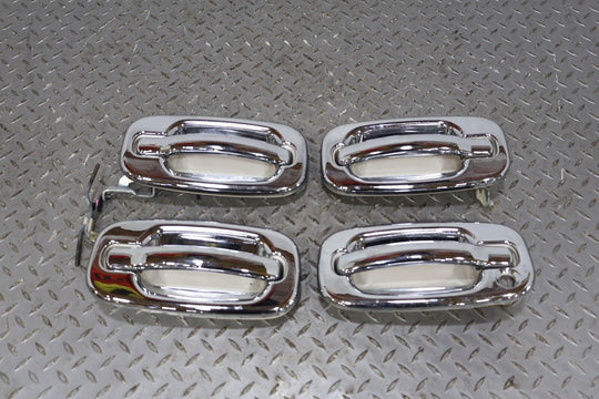 03-06 Cadillac Escalade Exterior Door Handles Set of 4 -White Diamond 98u/Chrome