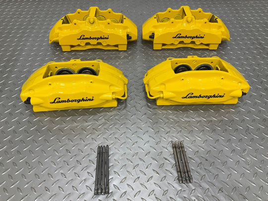 Lamborghini Gallardo Powder Coated Yellow Brembo Brake Caliper Set Fresh Rebuild