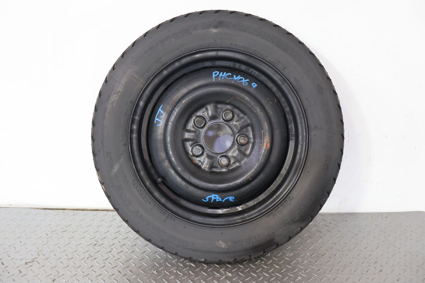 86-89 Chrysler Conquest TSI 15x4 OEM 5 Lug Spare WHeel & Tire (Holds Air)