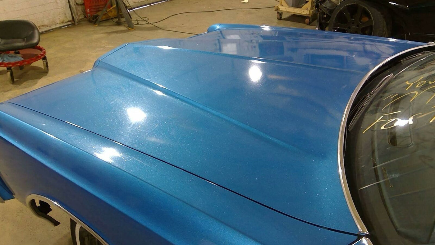 73-74 Ford Galaxy 500 OEM Hood  (Metallic Blue Respray)