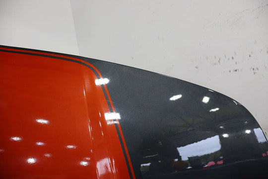 10-15 Chevy Camaro SS OEM Hood Panel (Cyber Gray/Orange Stripes) Nose Damage