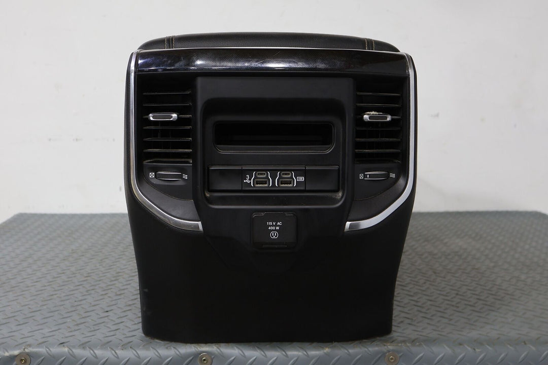 19-22 Ram 3500 Laramie Crew Cab Center Floor Console (Black X9/Gold Trim) W/Lid