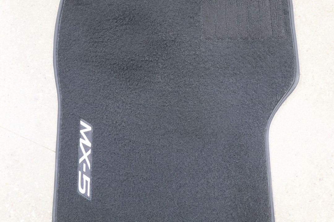 2016-2023 Mazda Miata MX-5 Embossed Cloth Floor Mats (Black) Mild Wear