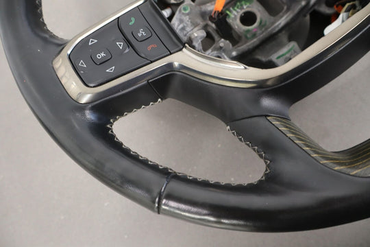 19-21 Ram (New Body) Limited Leather / Woodgrain Heated Steering Wheel (Black)