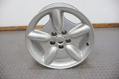 97-99 Jaguar XK8 Single (1) 17x8 OEM 5 Spoke Wheel (Silver-Faded) Face Marks