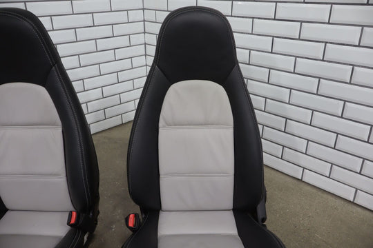 1999-2000 Mazda Miata NB Pair of Bucket Seats Manual Black/Silver *Recovered*