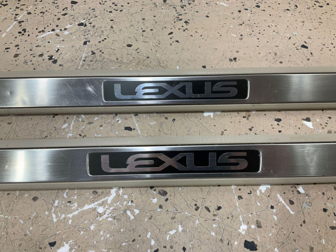 05-09 Lexus GX470 Pair LH & RH FRONT Door Sill Plates OEM (Ivory LH00)