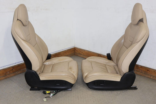 16-20 Tesla Model S LH&RH Front Bucket Leather Seats (Tan) Power/Heated/Vented