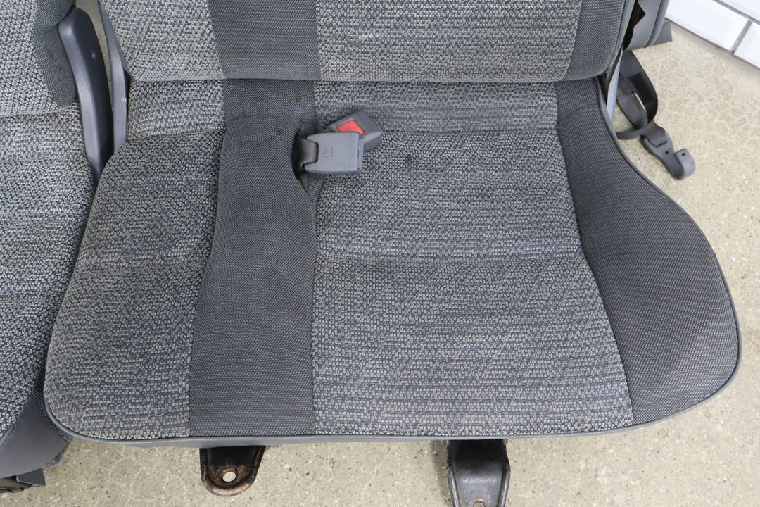 1992 Toyota Land Cruiser Pair LH&RH 2nd Row Cloth Seat (Gray FD10) Some Tears