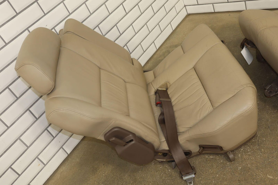 1996-1997 Lexus LX450 Land Cruiser Pair Rear 2nd Row Leather Seats (Beige LC43)