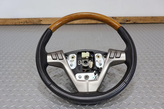 05-07 Cadillac XLR Black Leather Steering Wheel W/ Light Wood Trim (Black 19i)