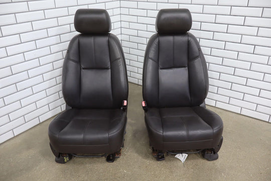 2011-2014 GMC Sierra/Silverado Crew Cab Heated/Memory Black Leather Seat Set