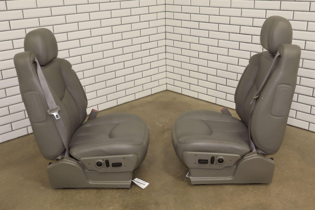 03-06 GMC Sierra/Silverado/Tahoe/Yukon Leather Heated Front Seats (Pewter 922)