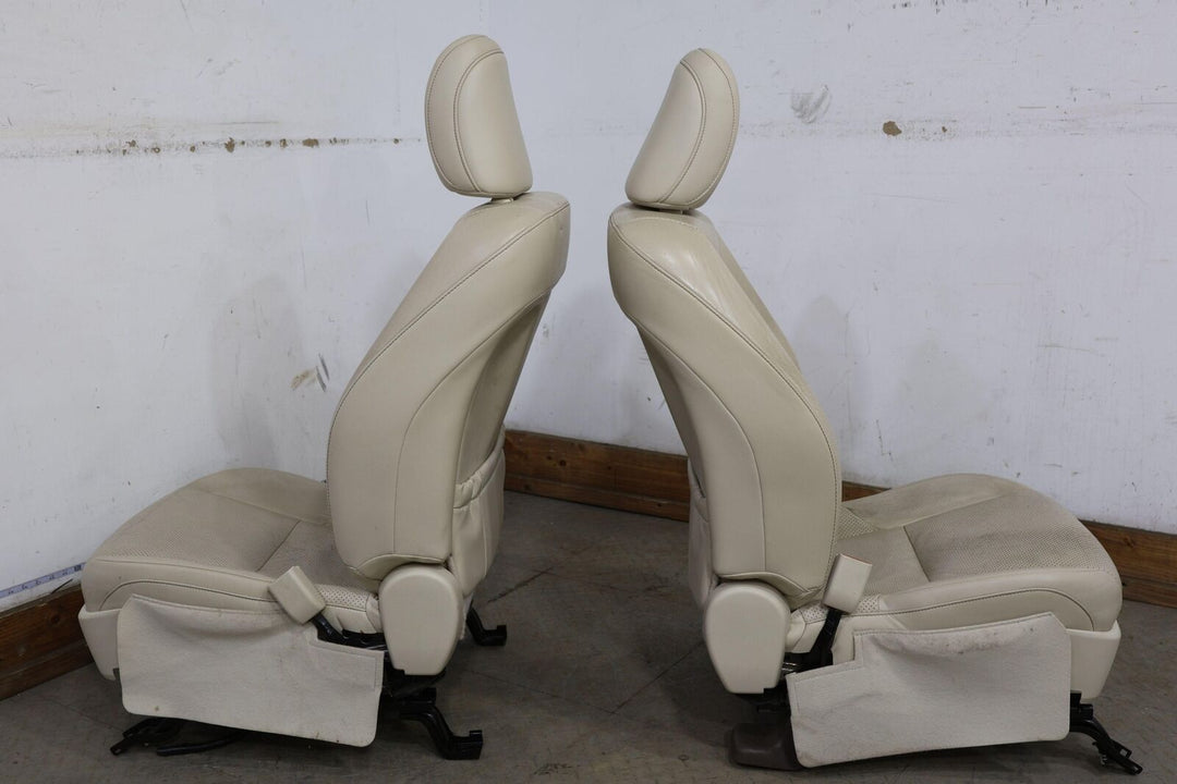 10-13 Lexus GX460 Pair LH&RH Front Leather Bucket Seats (Ecru LA00) Mild Wear