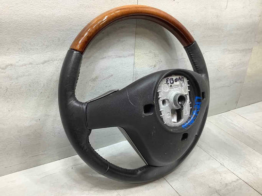 05-07 Cadillac XLR Black Leather Steering Wheel W/ Wood Trim