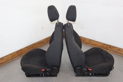 09-15 Mini Cooper S Coupe Pair LH & RH Front Seat Set (Black W/ Red Stitching)