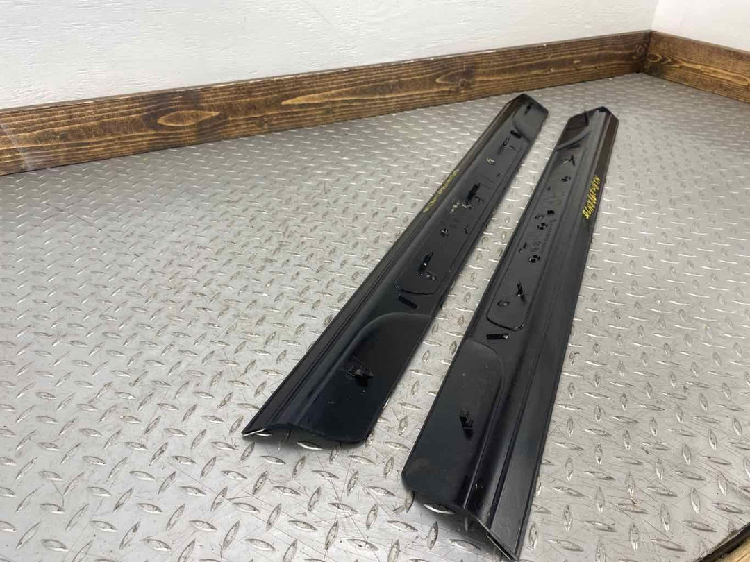 01-06 BMW E46 M3 Convertible Pair LH&RH Door Sill Entry Plates (Black/Aluminum)