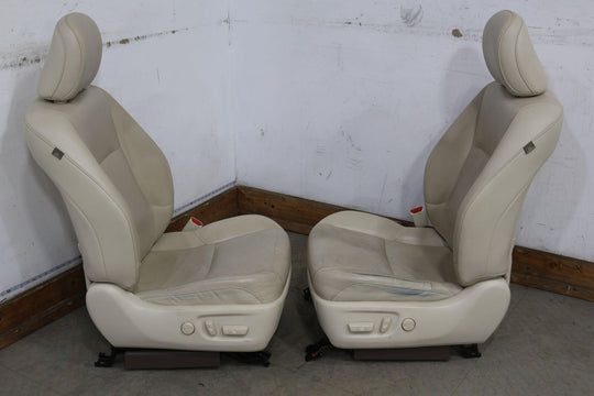 10-13 Lexus GX460 Pair LH&RH Front Leather Bucket Seats (Ecru LA00) Mild Wear