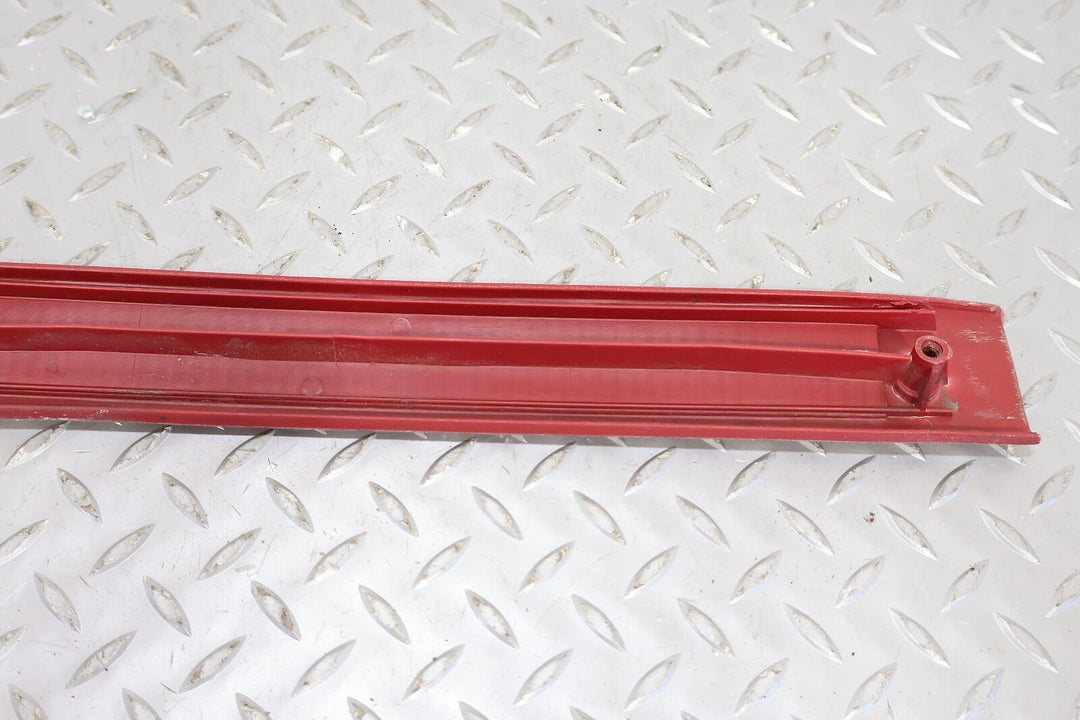 89-93 Ford Mustang Convertible Interior Door Sill Entry Plates (Red)